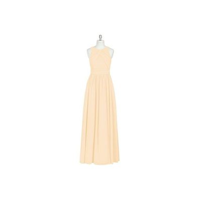 Peach Azazie Harper - Scoop Floor Length Back Zip Chiffon Dress - Cheap Gorgeous Bridesmaids Store