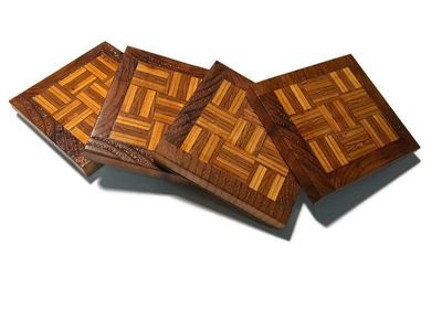 4 Handmade Wood Coasters $19.95