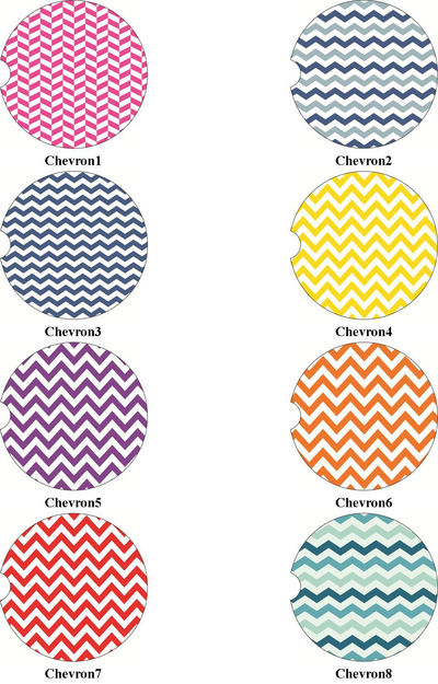 2 Absorbent Car Coasters, Chevrons 1-8, Car Accessories for her, Auto Coaster, Coaster, Cup Holder Coaster, Gift For Her, For Him $14.00