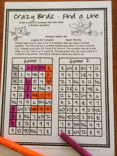 FREEBIES - Fun Games 4 Learning: Division NO PREP Math Games