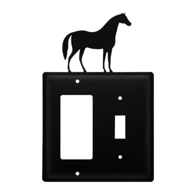 Wrought Iron Horse GFCI Switch Cover https://wroughtironhaven.com