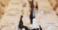 chalkboard paint toy horse place cards - my daughter loves horses - what a great idea for a kids party {favor + place card in one}