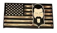 THIGHBRUSH® Flag Plaque - Burnt Lacquered Pine - Face Logo