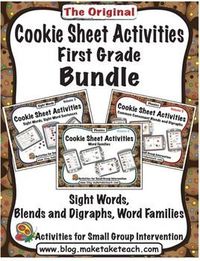 Cookie Sheet Activities bundled just for first grade! Sight words, Blends/Digraphs and Word Families. Great for centers!
