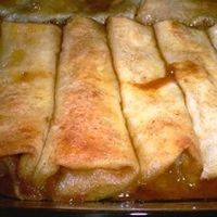OMGosh, these are amazing! I made these for dessert tonight. I made a pan of apple and a pan of cherry. The sauce is incredible. The cooked tortillas are so light. Easy to make and delish! My husband said Im never allowed to make them again, because he ca...