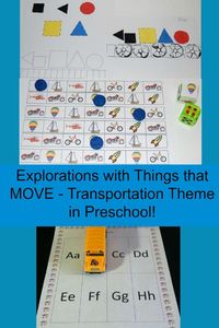 Free Printable to PLAY with a Transportation Theme in Preschool!